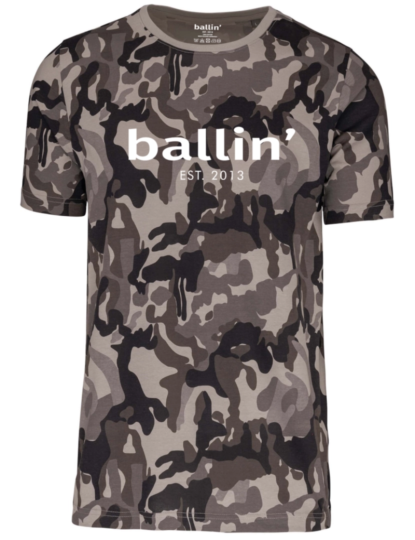 imagem de Ballin Est. 2013 Grijs Camouflage Shirt Cinza2