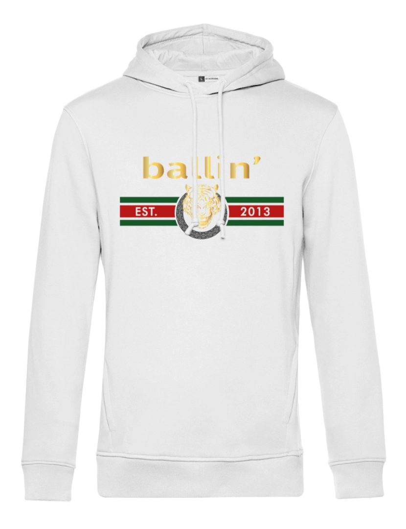 Ballin Est. 2013 - Ballin Est. 2013 Tiger Lines Hoodie Branco