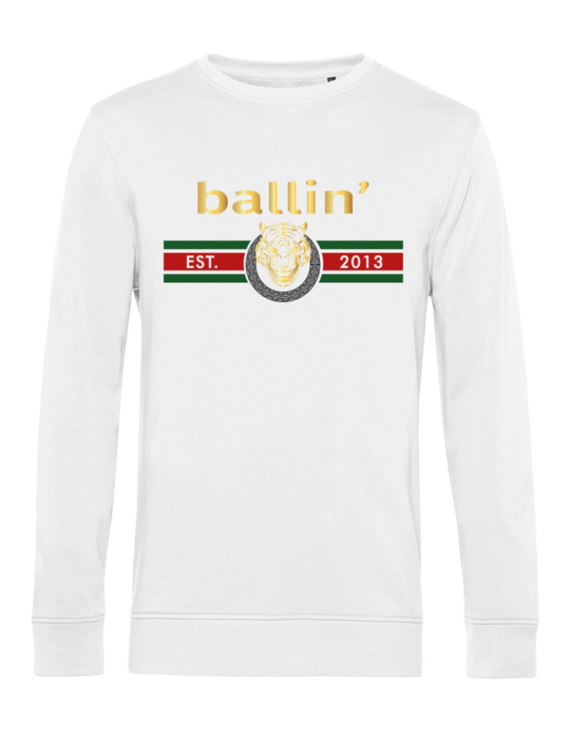 Ballin Est. 2013 - Ballin Est. 2013 Tiger Lines Sweater Branco