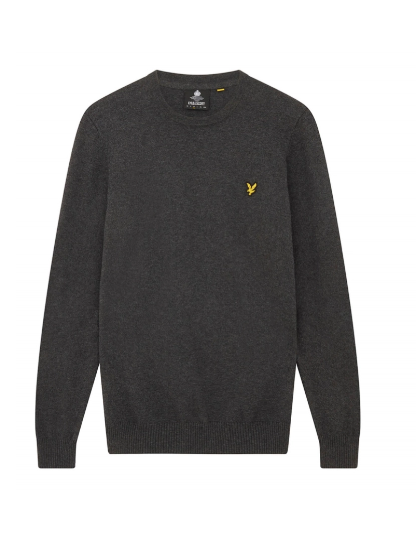 Lyle & Scott - Lyle & Scott Crew Neck Merino Cinza