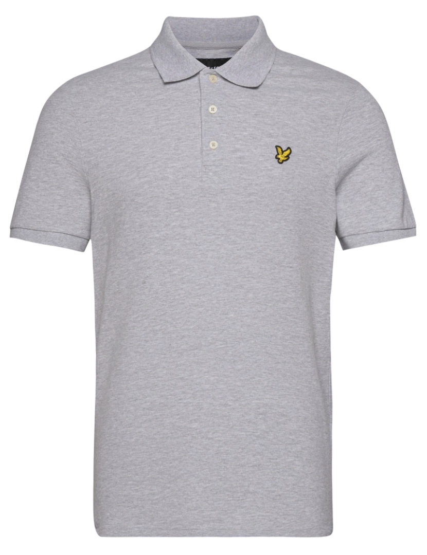 imagem de Lyle & Scott Plain Polo Shirt Cinza1