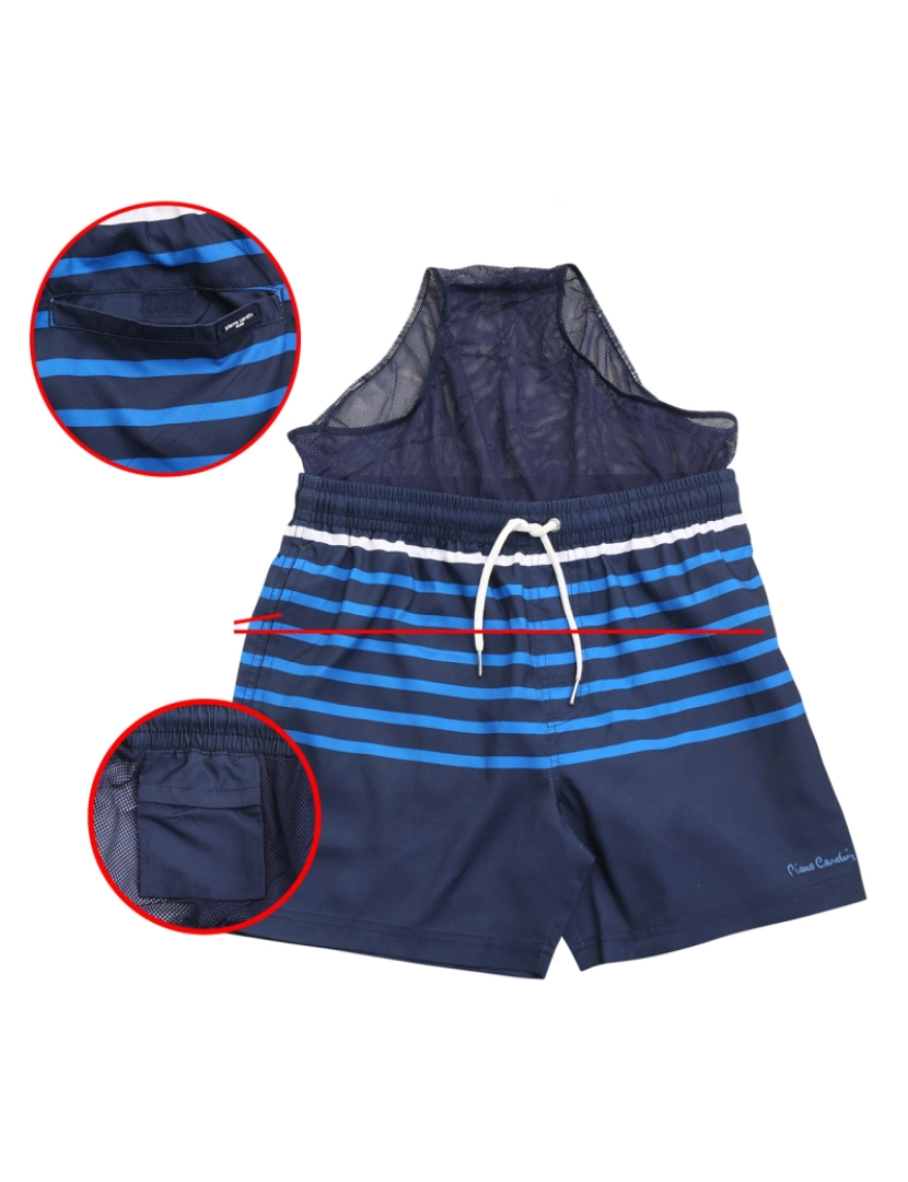 imagem de Pierre Cardin Swim Short Stripe Azul3