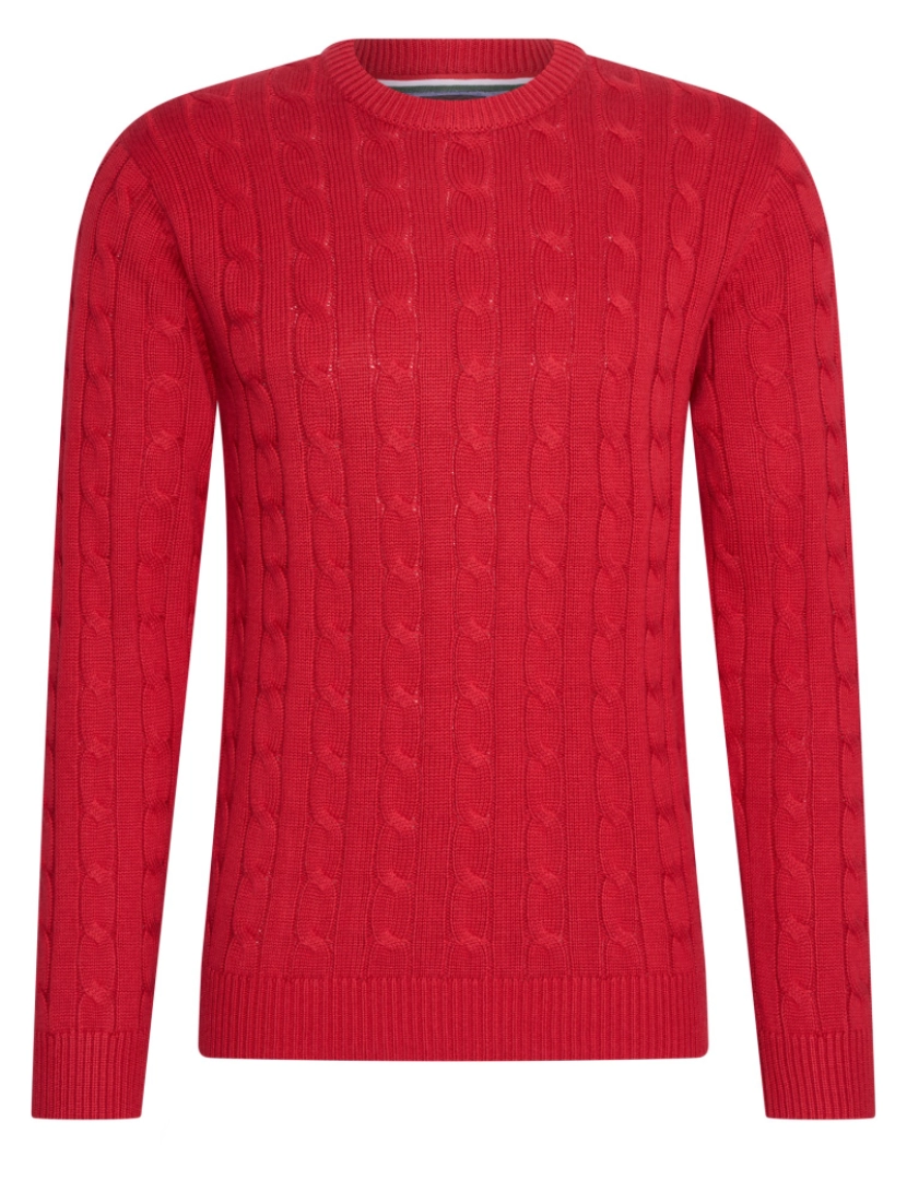 imagem de Cappuccino Italia Cable Pullover Rood Vermelho1