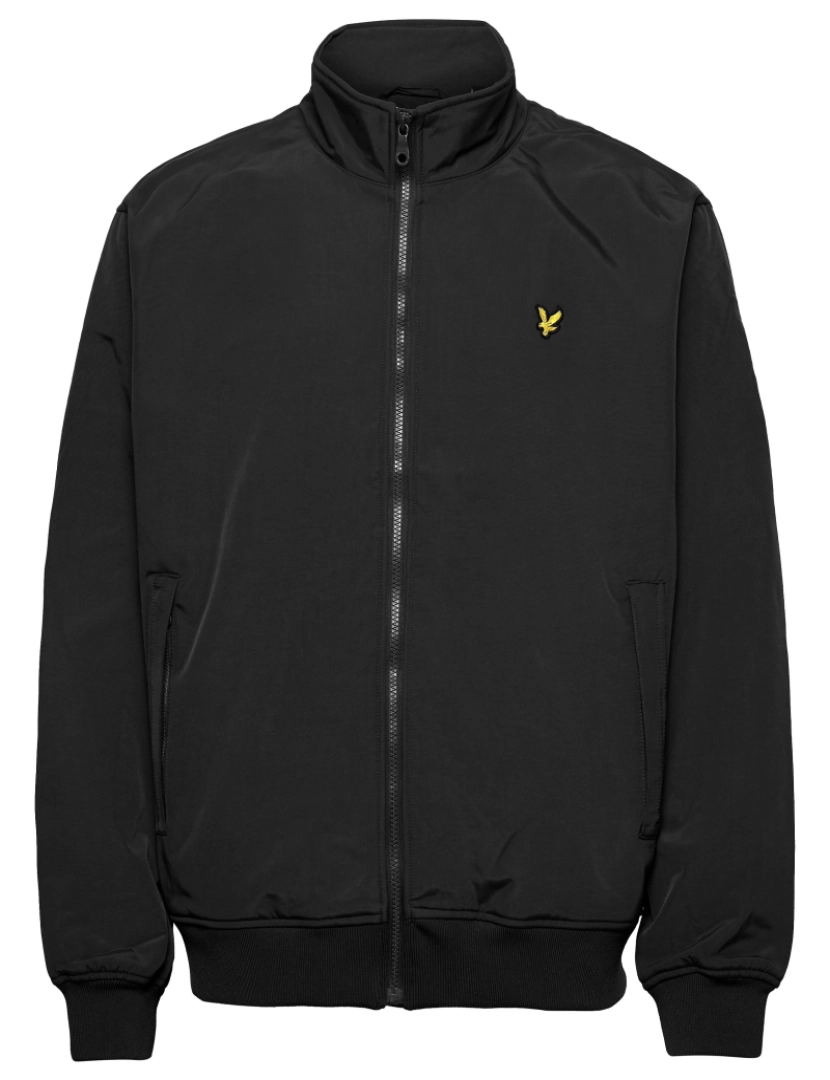 Lyle & Scott - Lyle & Scott Fleece Lined Funnel Jacket Negro