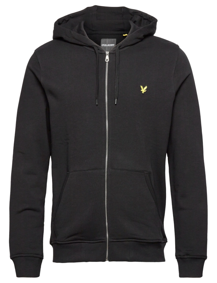 Lyle & Scott - Lyle & Scott Zip Through Hoodie Negro