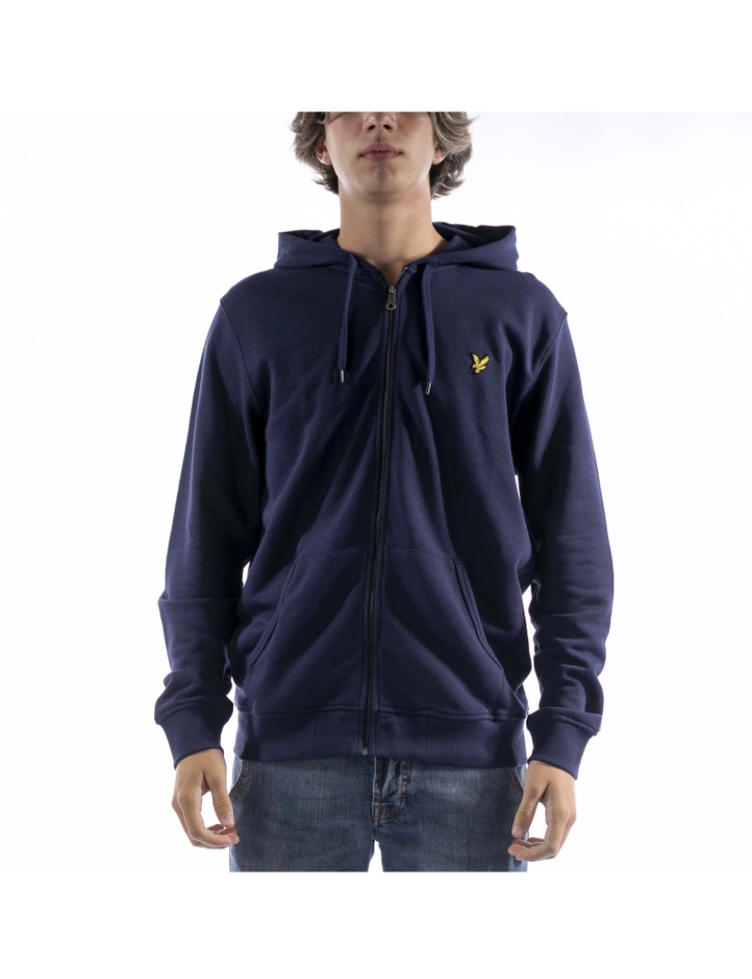 Lyle & Scott - Lyle & Scott Zip Through Hoodie Azul