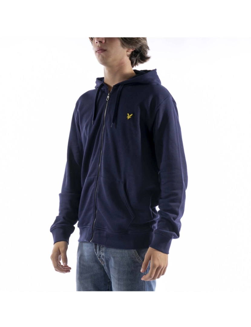 imagem de Lyle & Scott Zip Through Hoodie Azul2