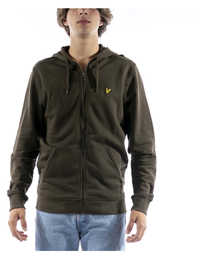 Lyle & Scott - Lyle & Scott Zip Through Hoodie Verde