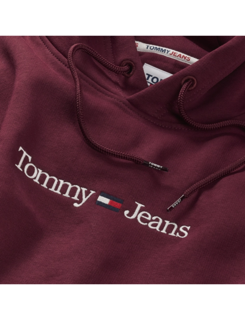 imagem de Tommy Jeans Reg Linear Hoodie Vermelho4