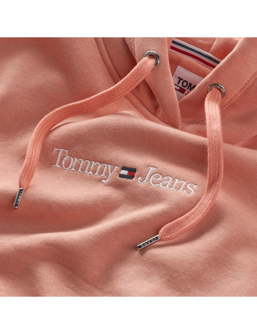 imagem de Tommy Jeans Reg Serif Linear Hoodie Rosa4