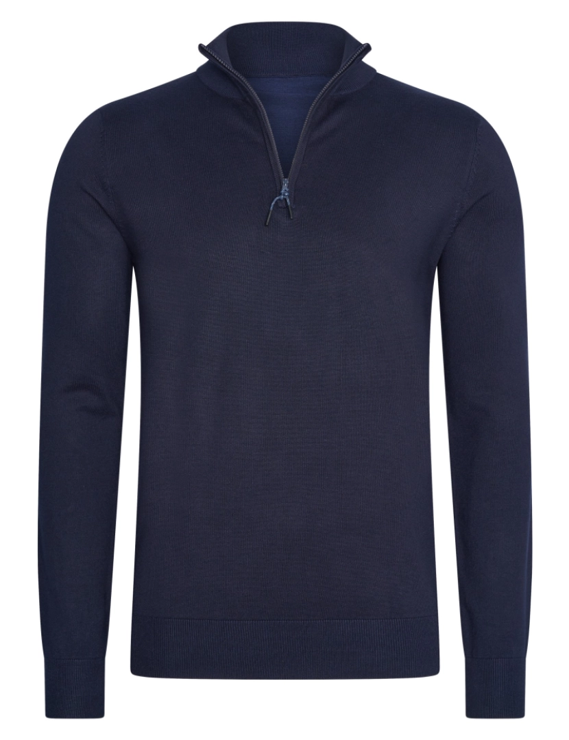 imagem de Mario Russo Half Zip Trui Navy Azul2