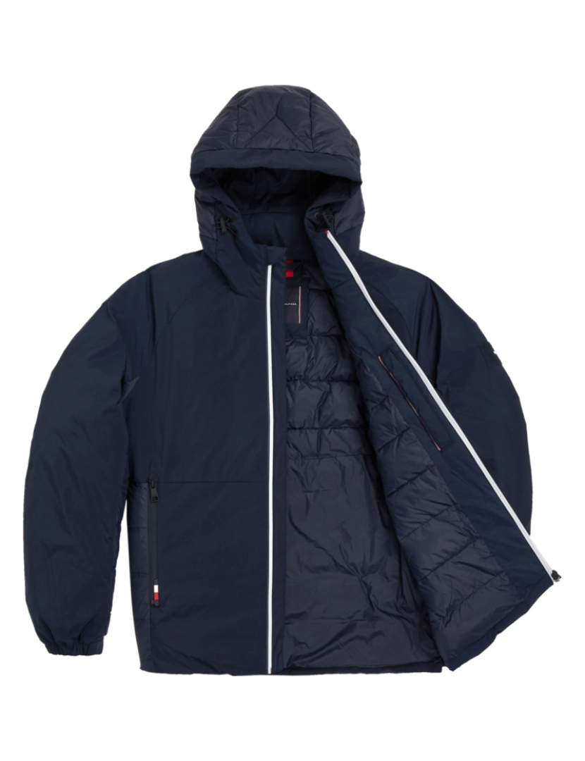 imagem de Tommy Hilfiger Mix Media Hooded Jacket Azul4