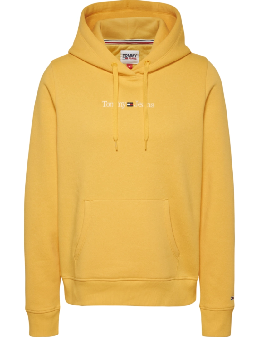 imagem de Tommy Jeans Reg Serif Linear Hoodie Amarelo1