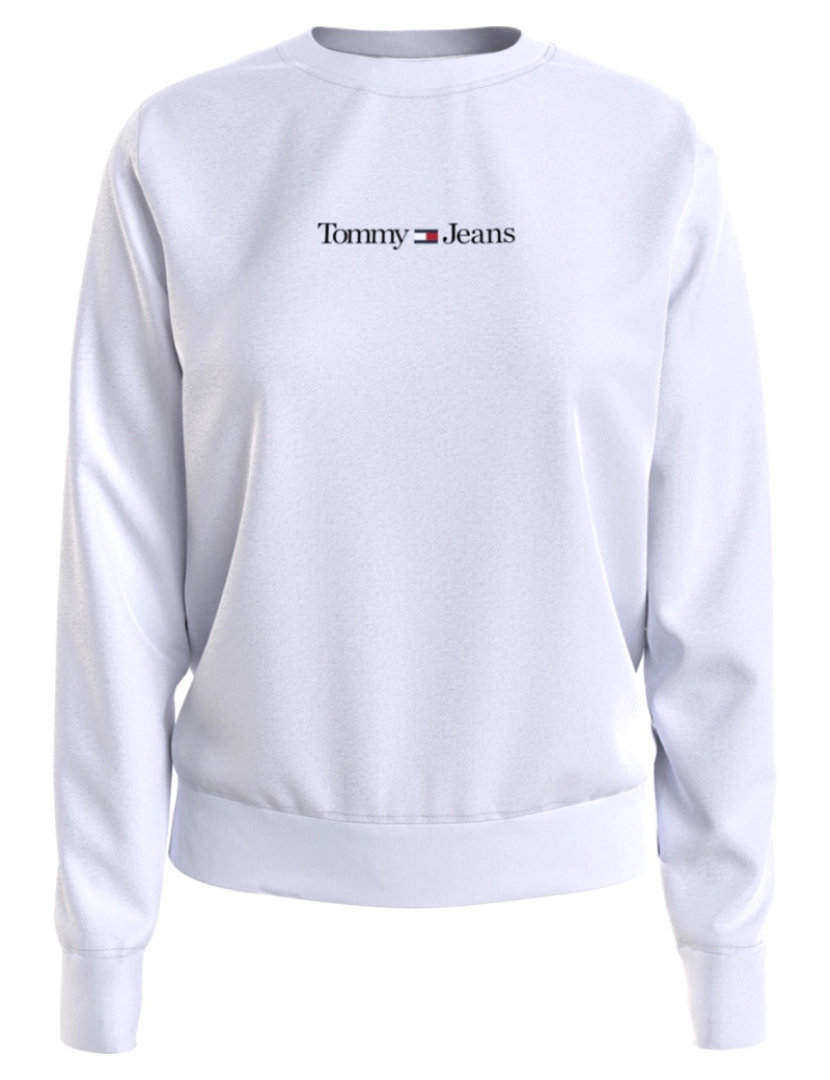 imagem de Tommy Jeans Reg Serif Linear Sweater Branco1