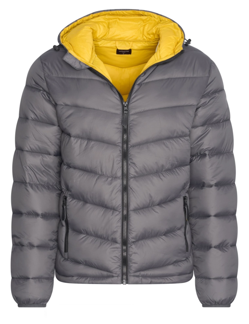 imagem de Cappuccino Italia Hooded Winter Jacket Antraciet Cinza1