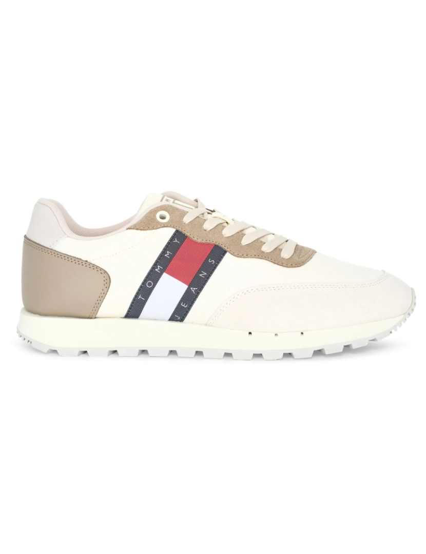 imagem de Tommy Jeans Leather Runner Bege1