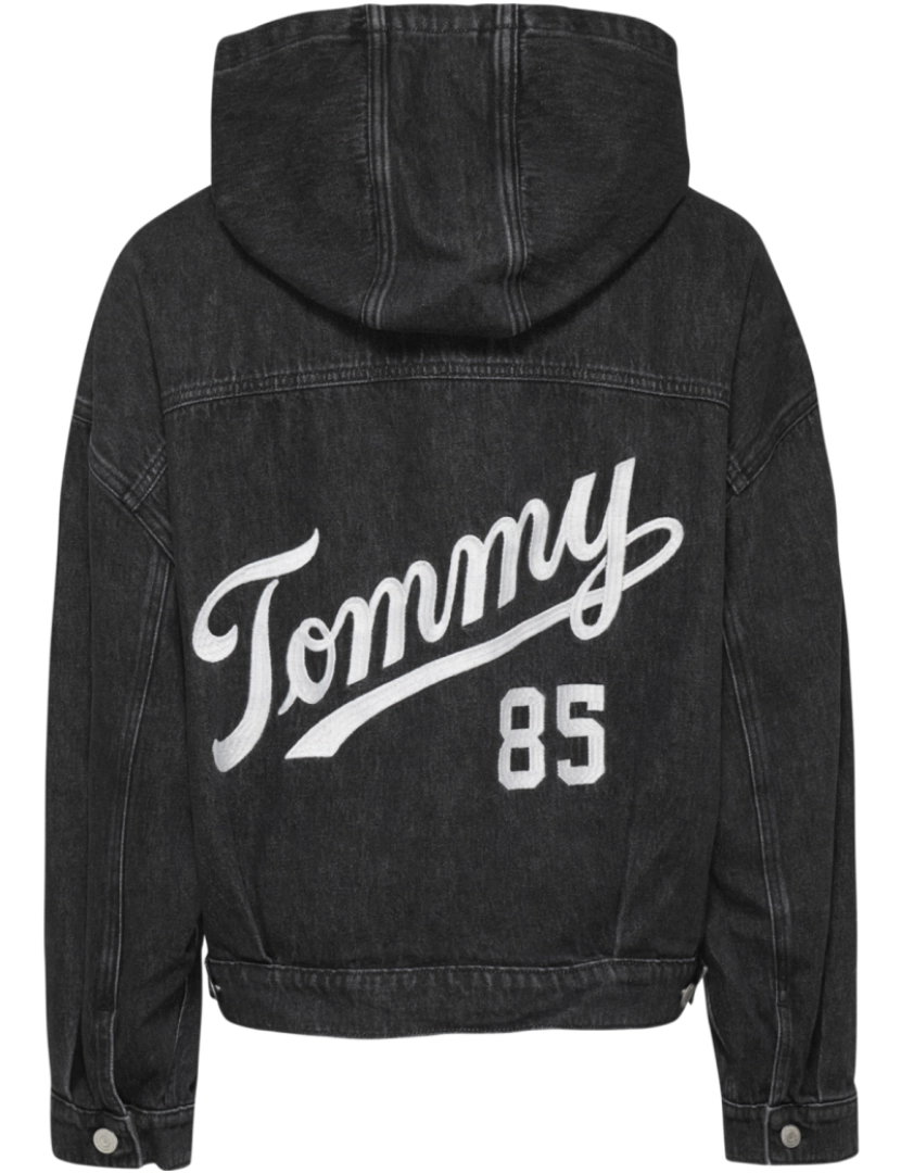 imagem de Tommy Jeans Oversized Hooded Zip Jacket Negro3