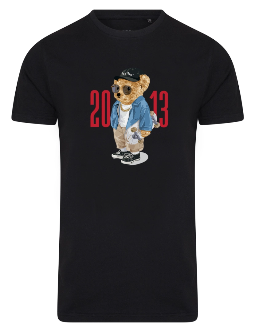 imagem de Ballin Est. 2013 Skater Bear Tee Negro1