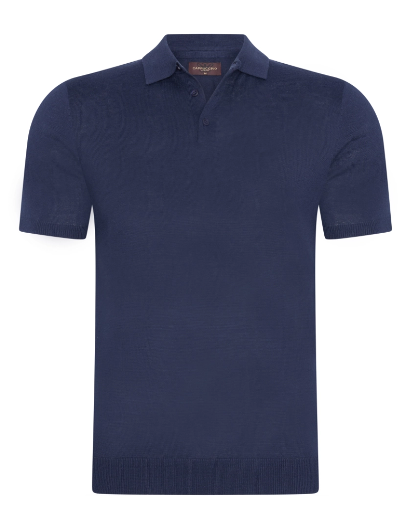 imagem de Cappuccino Italia Plain Tricot Polo Azul1