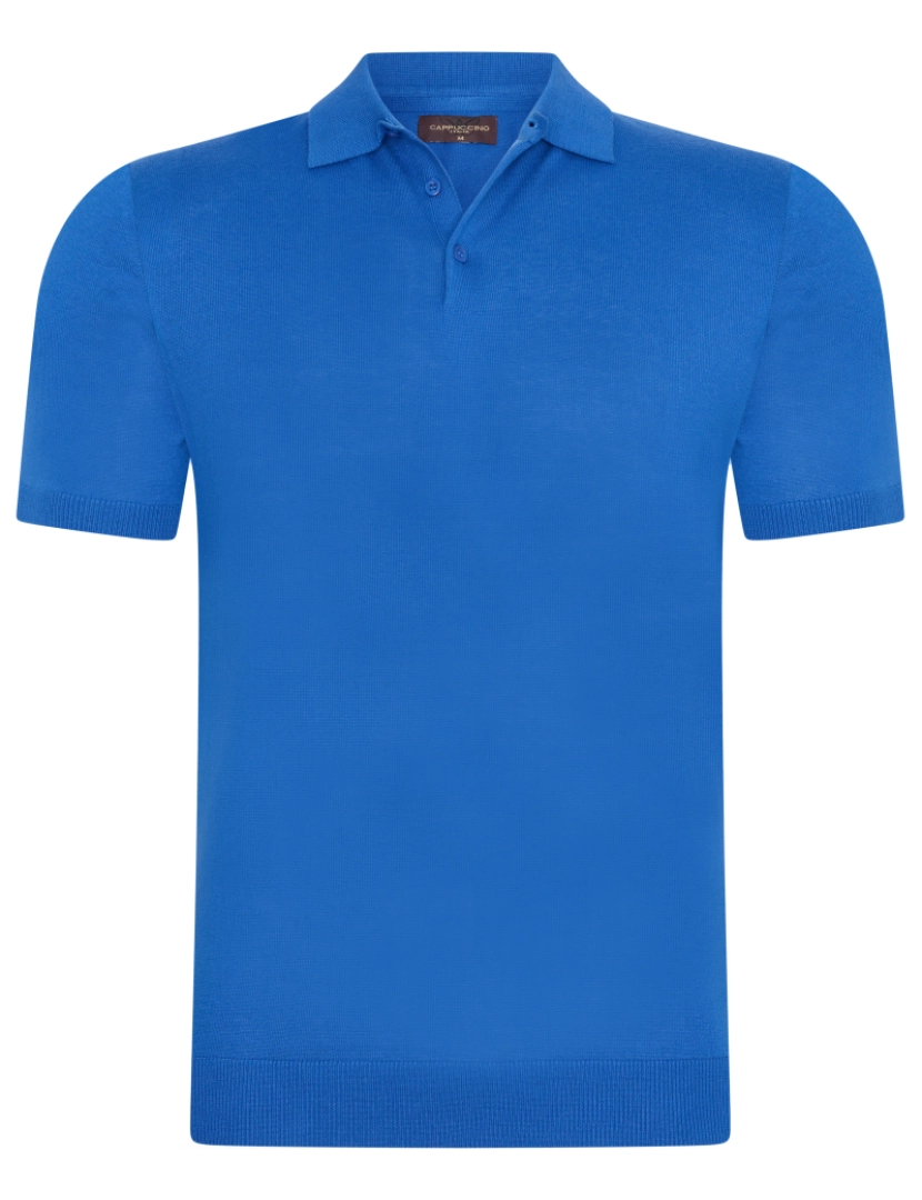 imagem de Cappuccino Italia Plain Tricot Polo Azul1