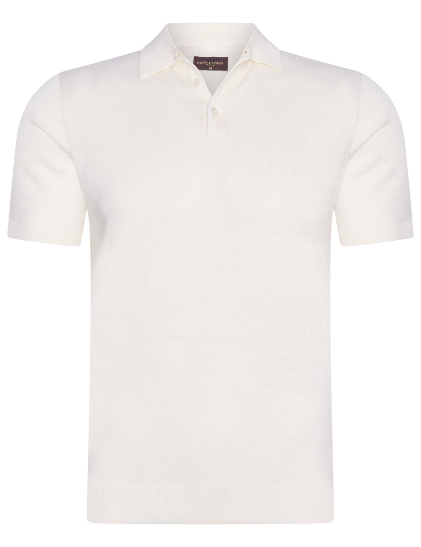 imagem de Cappuccino Italia Plain Tricot Polo Branco1