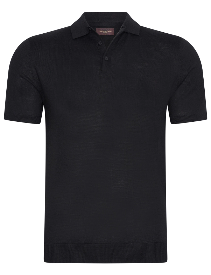 imagem de Cappuccino Italia Plain Tricot Polo Negro1