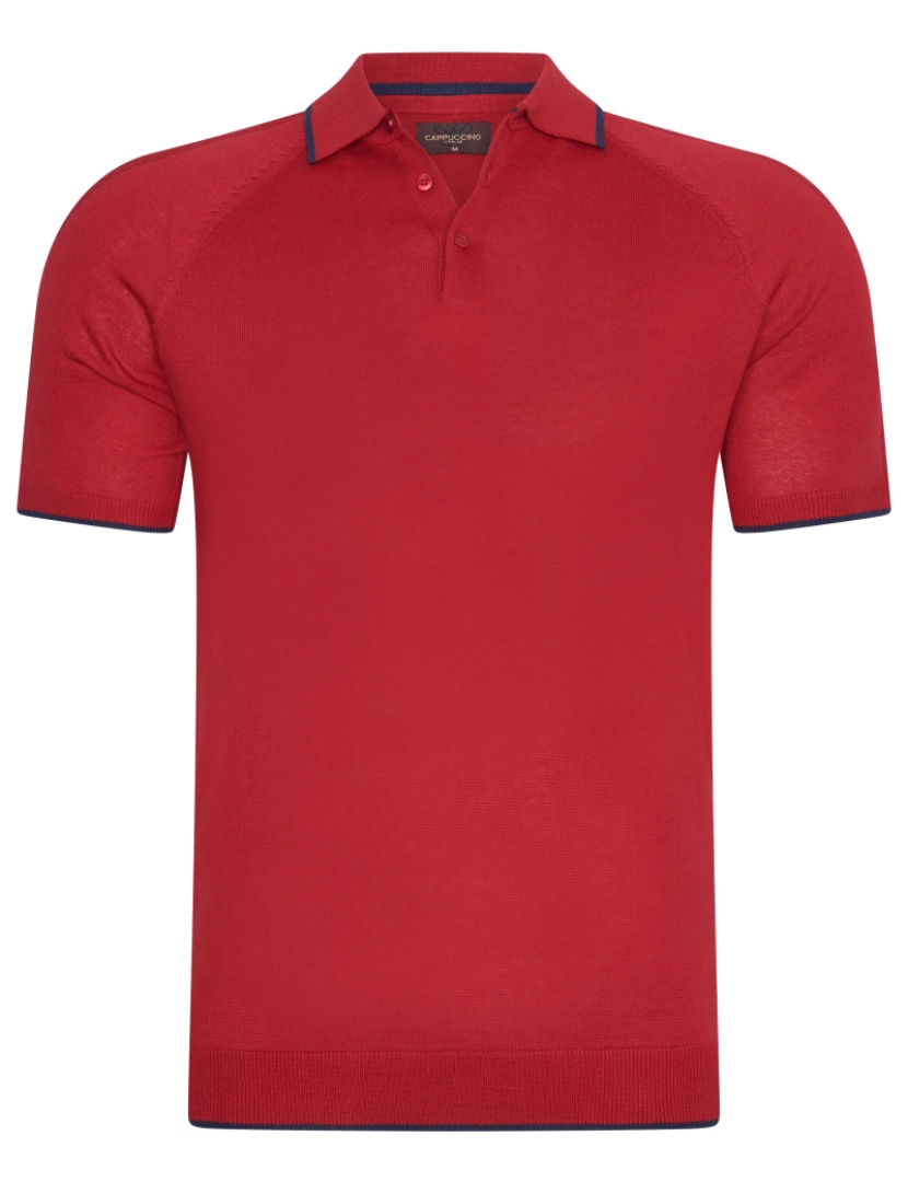 imagem de Cappuccino Italia Tipped Tricot Polo Vermelho1