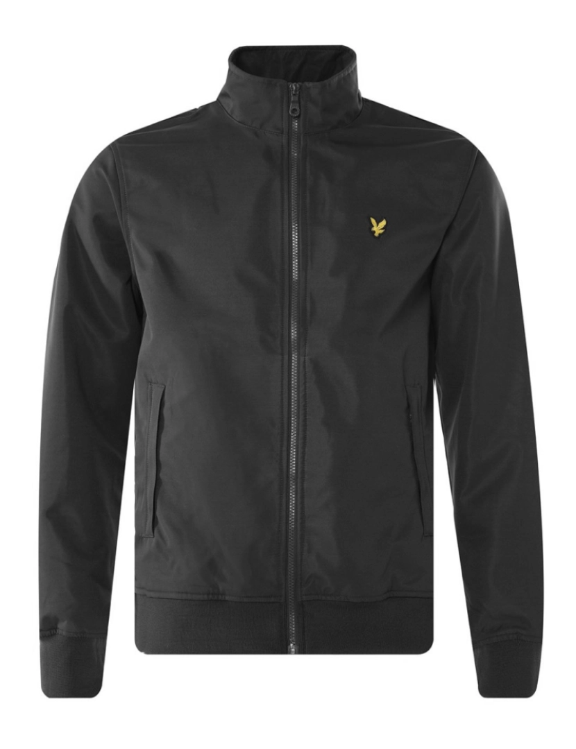 Lyle & Scott - Lyle & Scott Mesh Backed Funnel Neck Jacket Negro