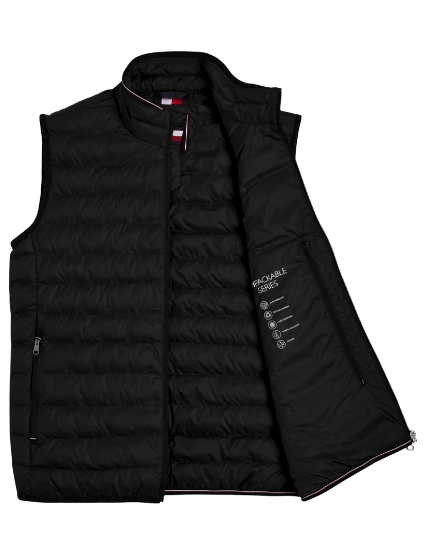 imagem de Tommy Hilfiger Core Packable Circular Bodywarmer Negro4