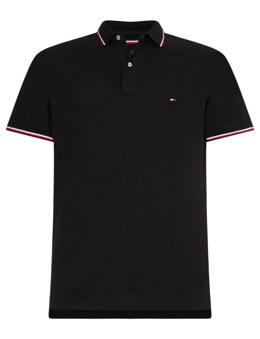Tommy Hilfiger - Tommy Hilfiger Core Tipped Slim Polo Negro