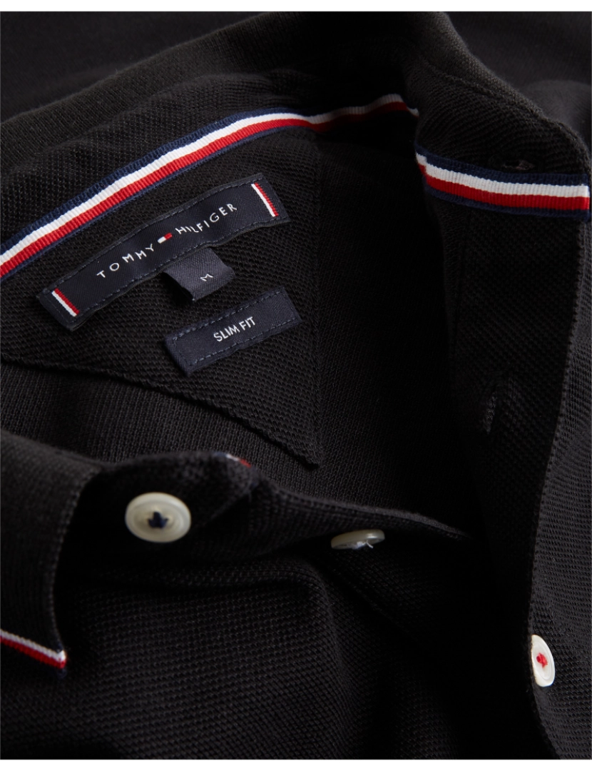 imagem de Tommy Hilfiger Core Tipped Slim Polo Negro4