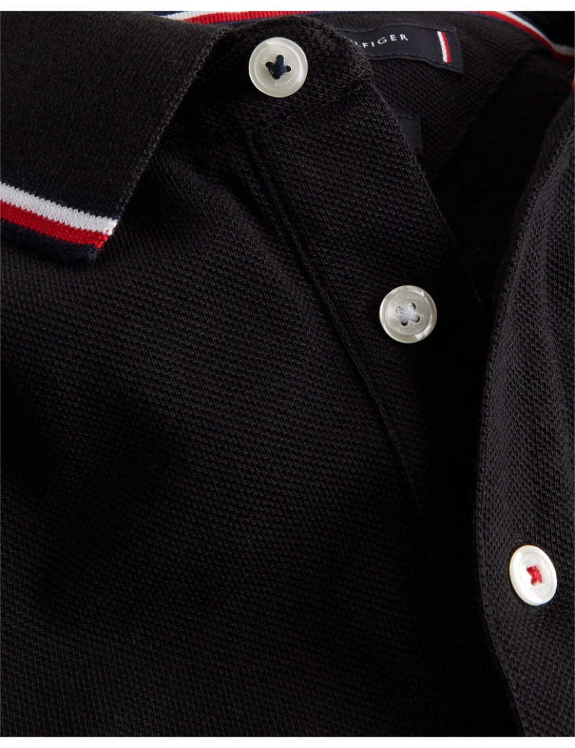 imagem de Tommy Hilfiger Core Tipped Slim Polo Negro5