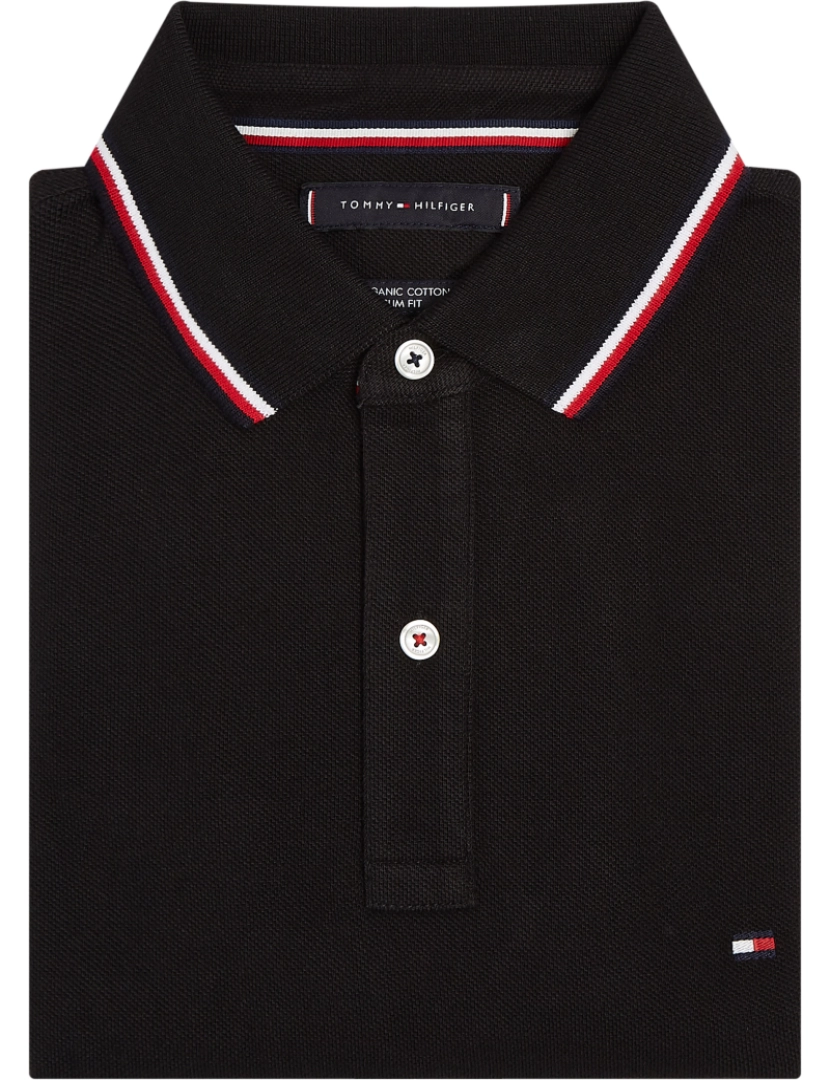 imagem de Tommy Hilfiger Core Tipped Slim Polo Negro7