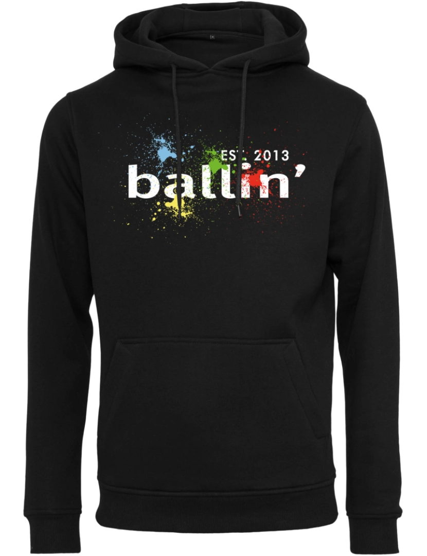 imagem de Ballin Est. 2013 Paint Splatter Hoodie Negro1