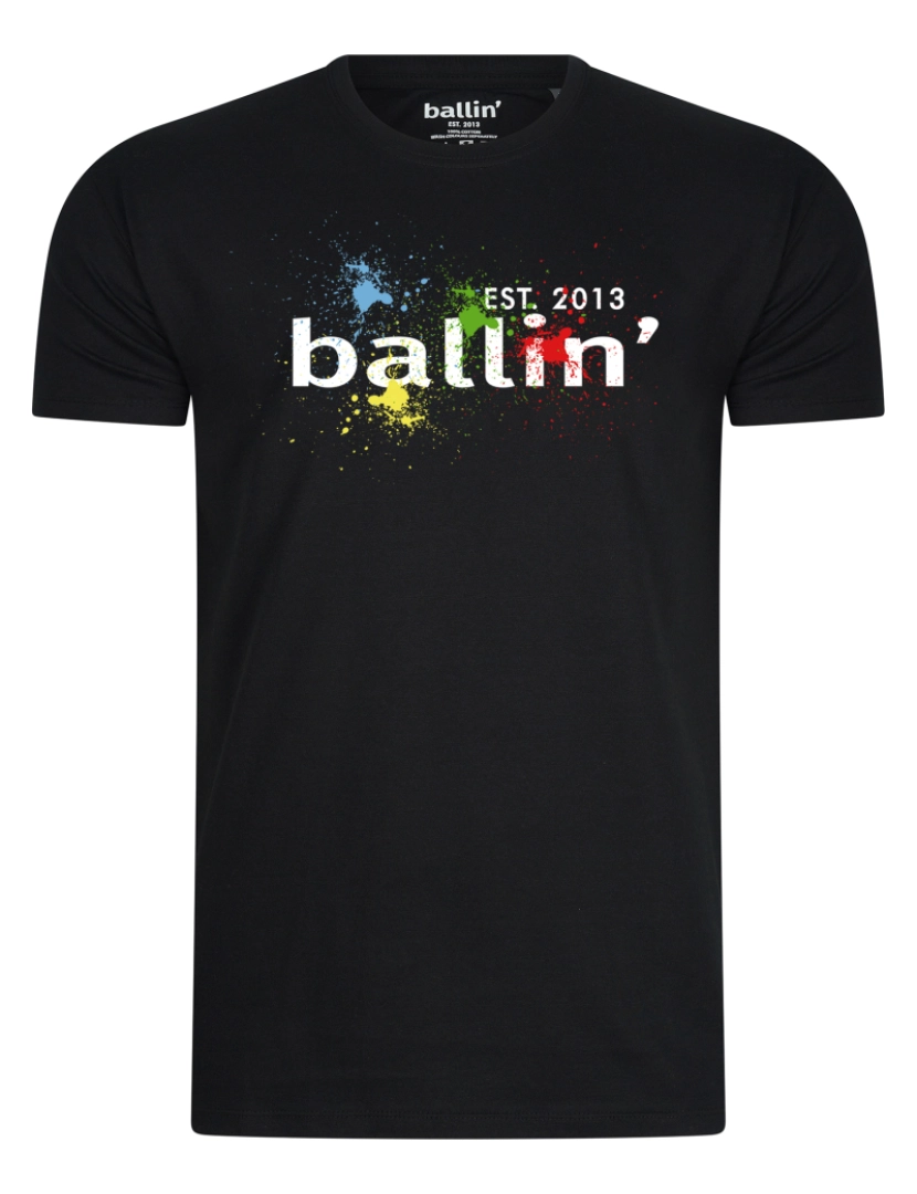 imagem de Ballin Est. 2013 Paint Splatter Tee Negro1