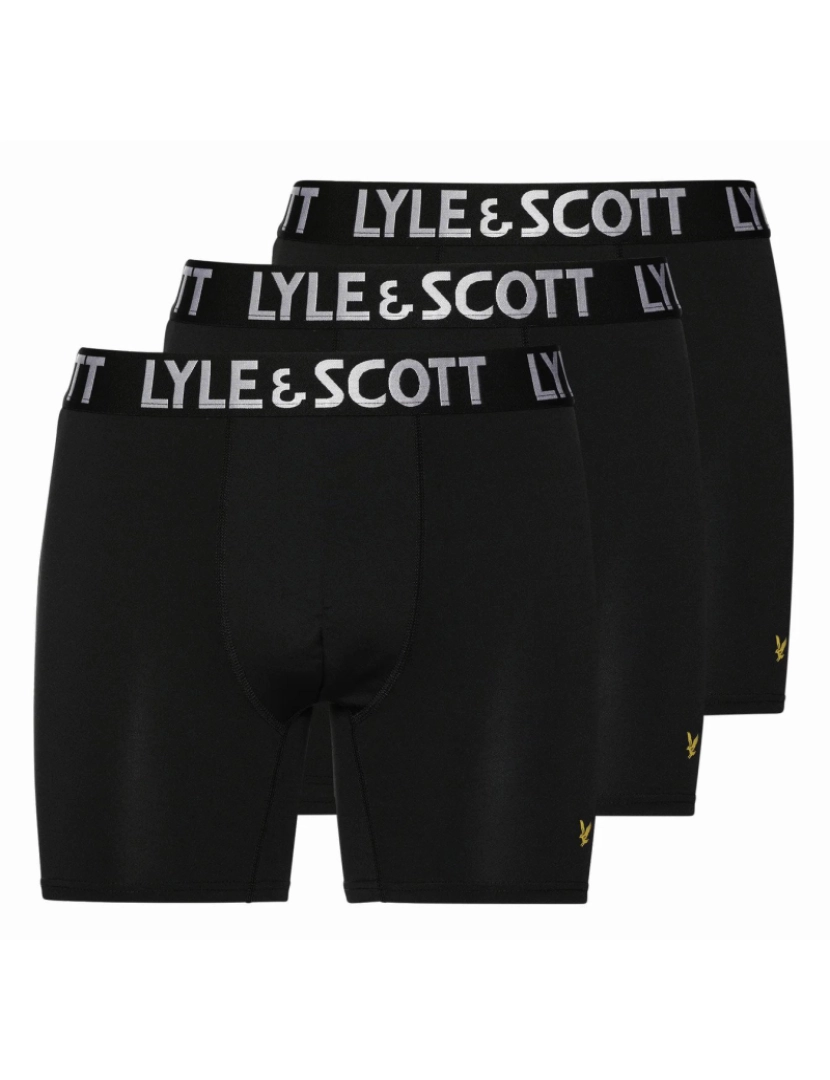 Lyle & Scott - Lyle & Scott Elton 3-Pack Boxers Negro