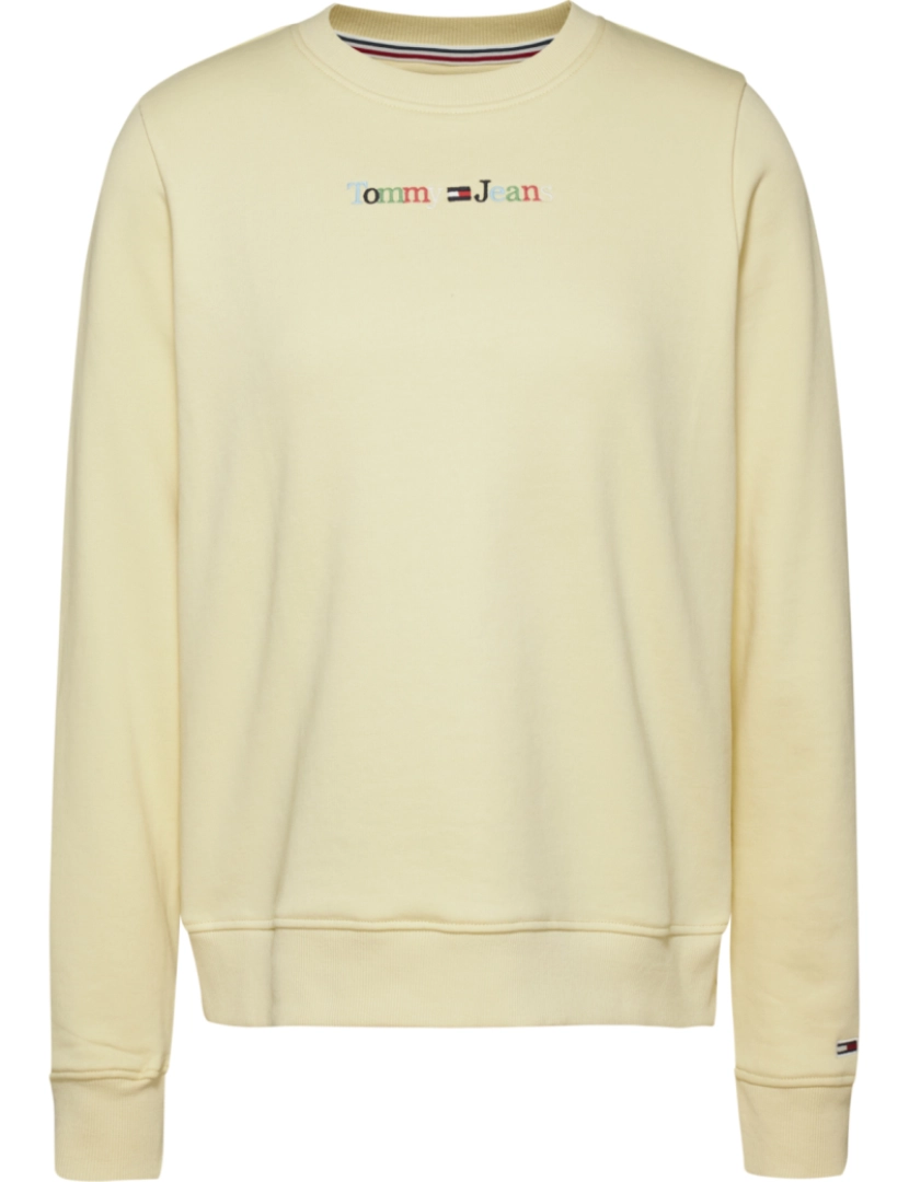 Tommy Jeans - Tommy Jeans Reg Serif Color Sweater Amarelo