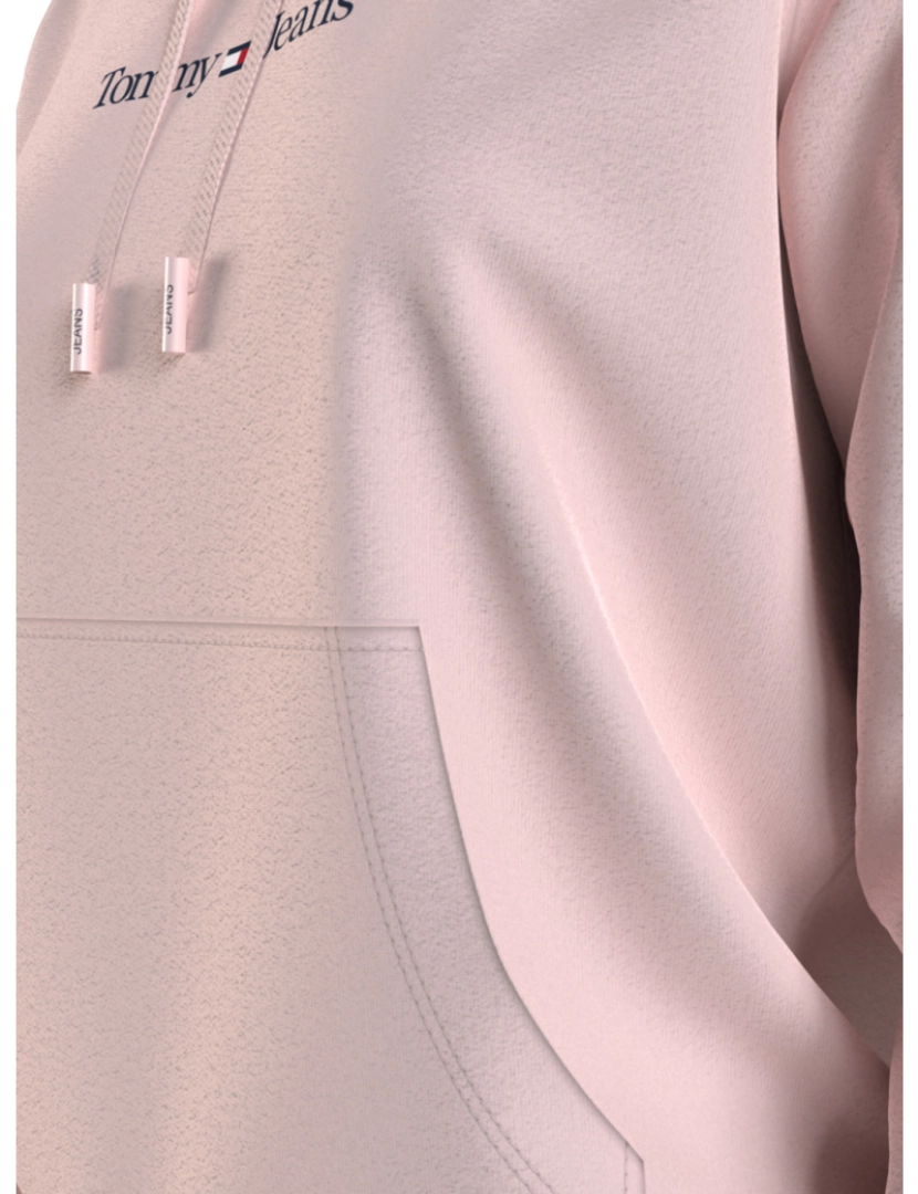 imagem de Tommy Jeans Reg Serif Linear Hoodie Rosa3