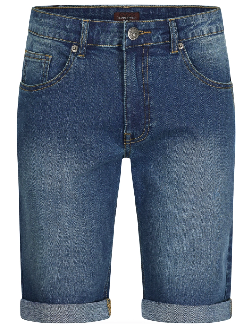 imagem de Cappuccino Italia Denim Short Dark Wash Azul1