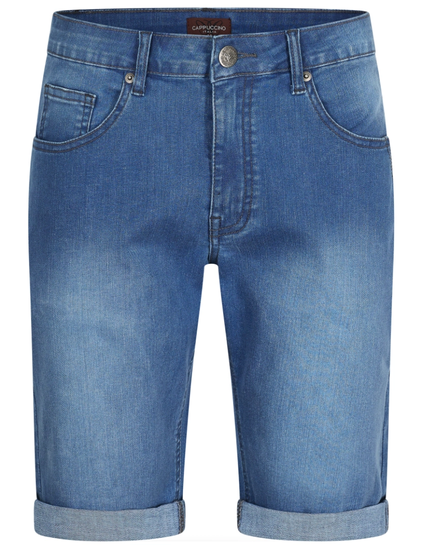 Cappuccino Italia - Cappuccino Italia Denim Short Mid Wash Azul