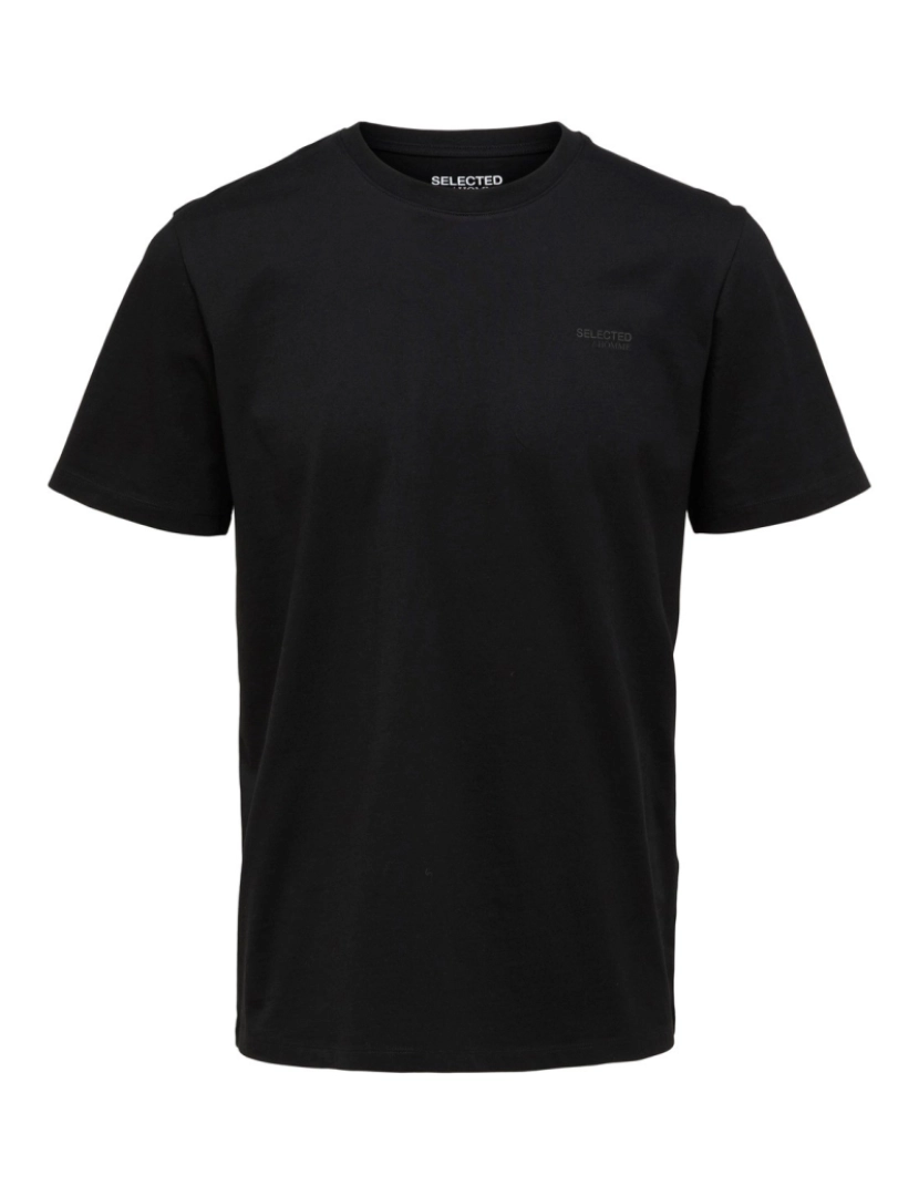 Selected - Selected Aspen Logo Tee Negro