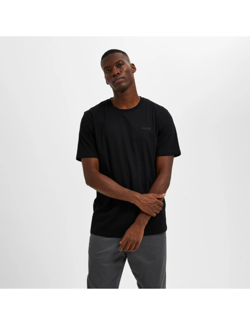 imagem de Selected Aspen Logo Tee Negro3