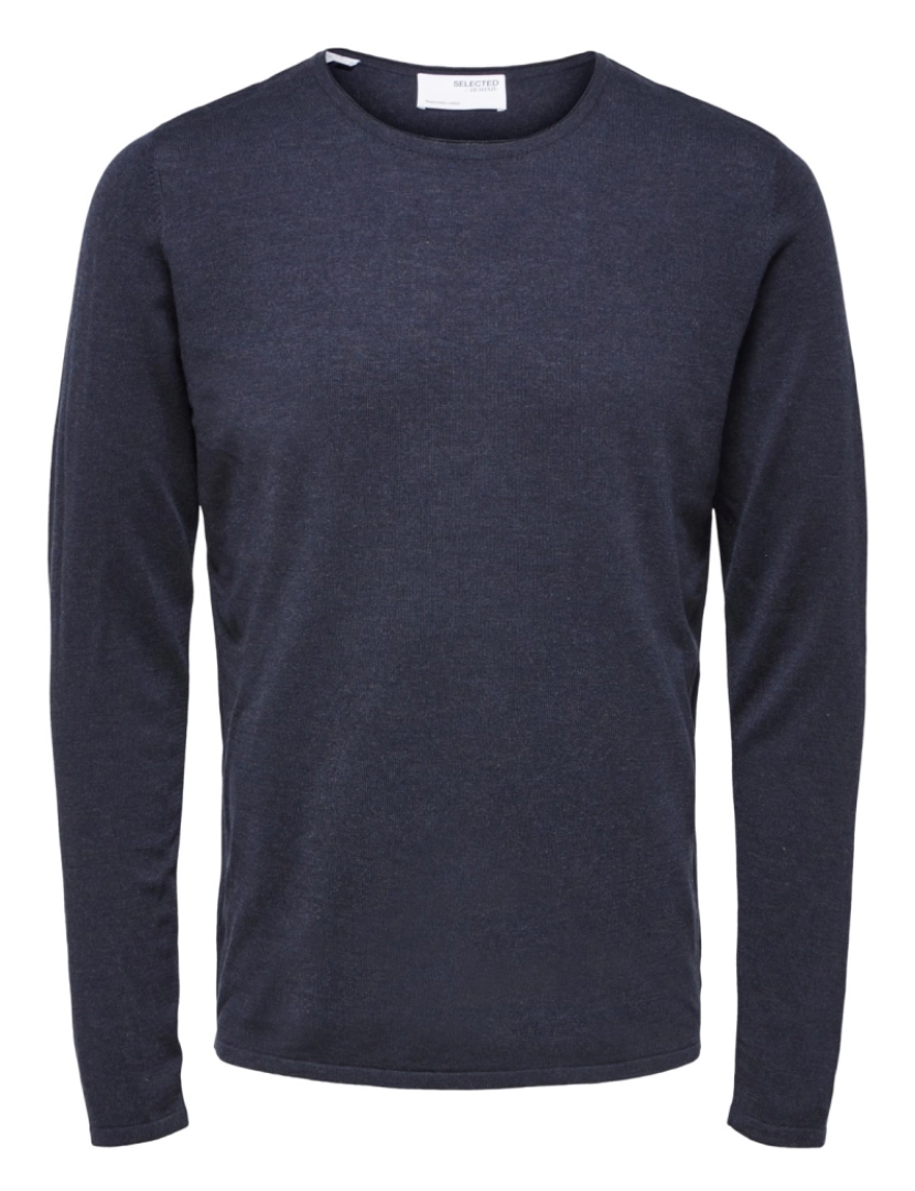 imagem de Selected Rocks Knit Crew Neck Dark Sapphire Azul1