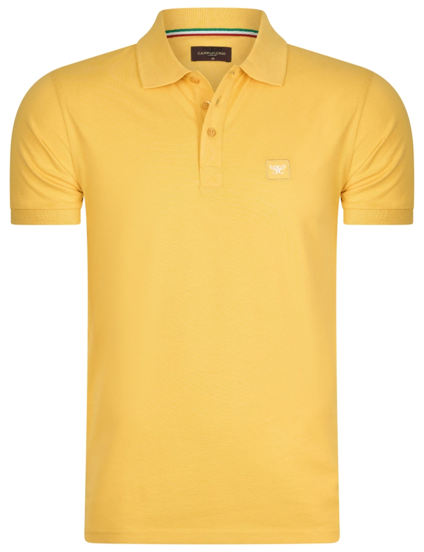 imagem de Cappuccino Italia Polo Plain Pique Amarelo2