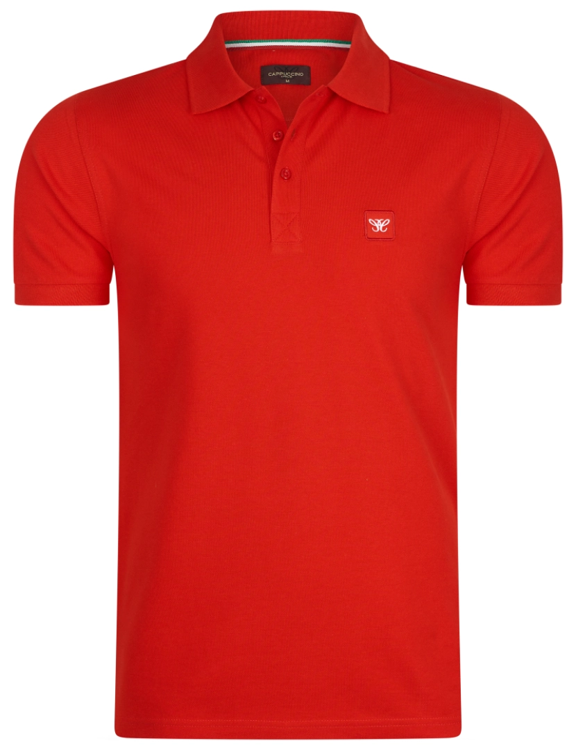 imagem de Cappuccino Italia Polo Plain Pique Vermelho1