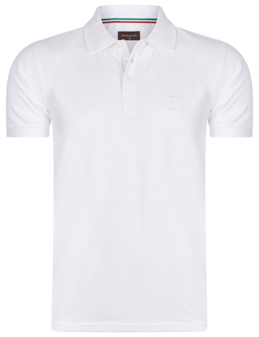 imagem de Cappuccino Italia Polo Plain Pique Branco1