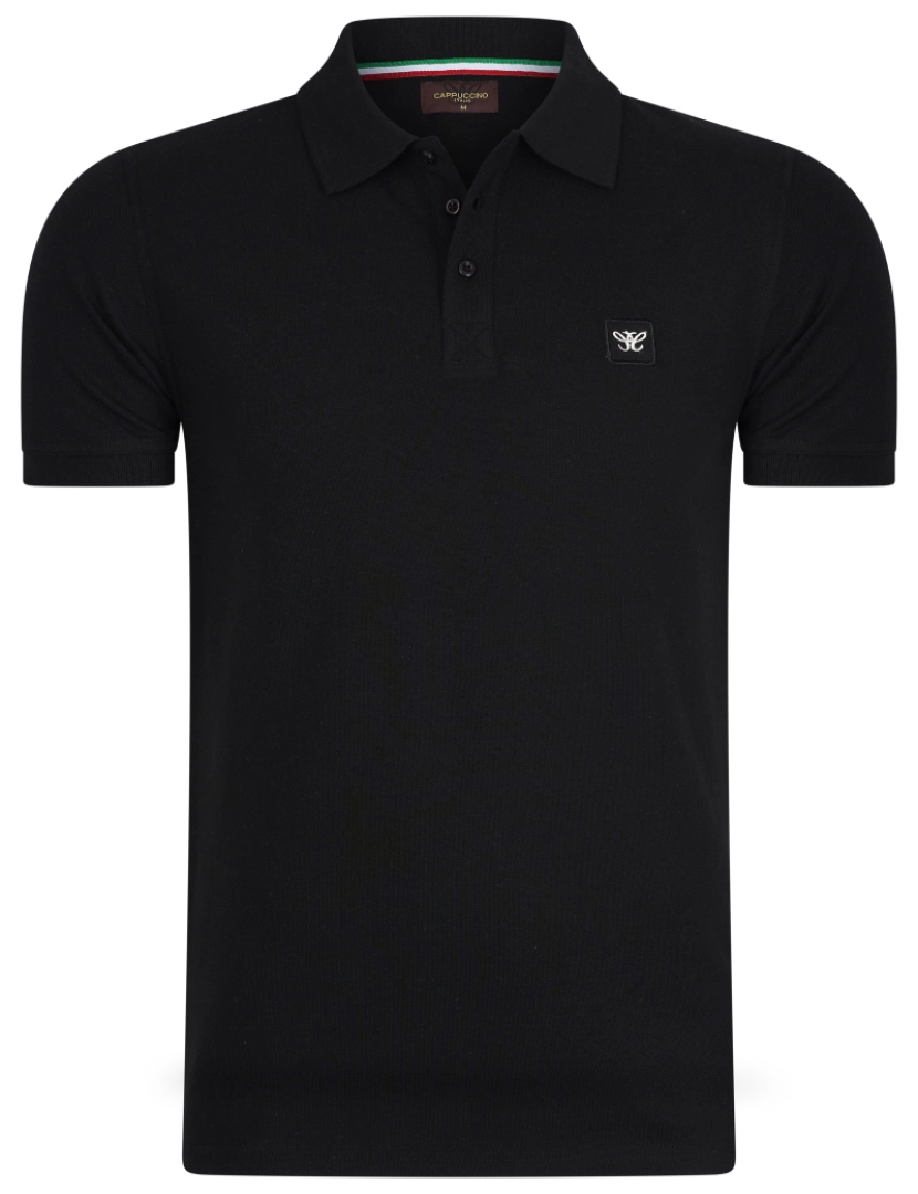 Cappuccino Italia - Cappuccino Italia Polo Plain Pique Negro