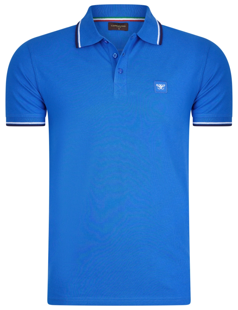 imagem de Cappuccino Italia Polo Applique Pique Azul2