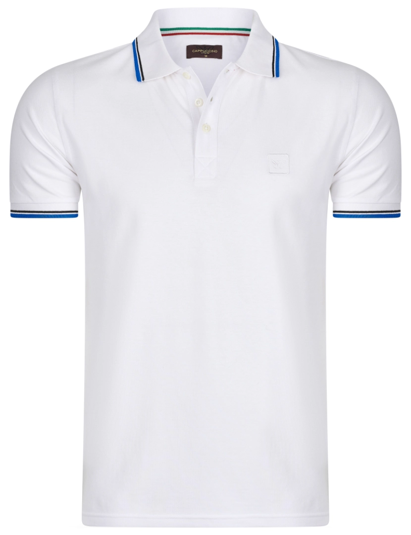 imagem de Cappuccino Italia Polo Applique Pique Branco1