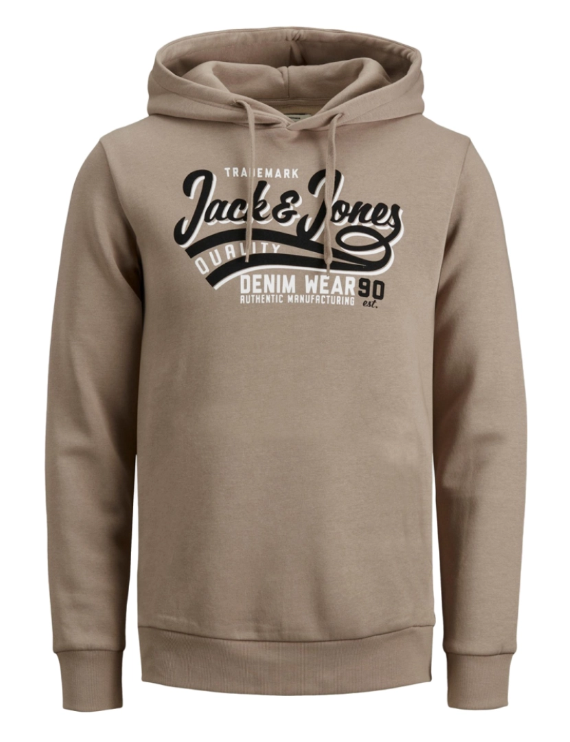 Jack & Jones - Jack & Jones Jwh Logo Sweat Hood  Bege